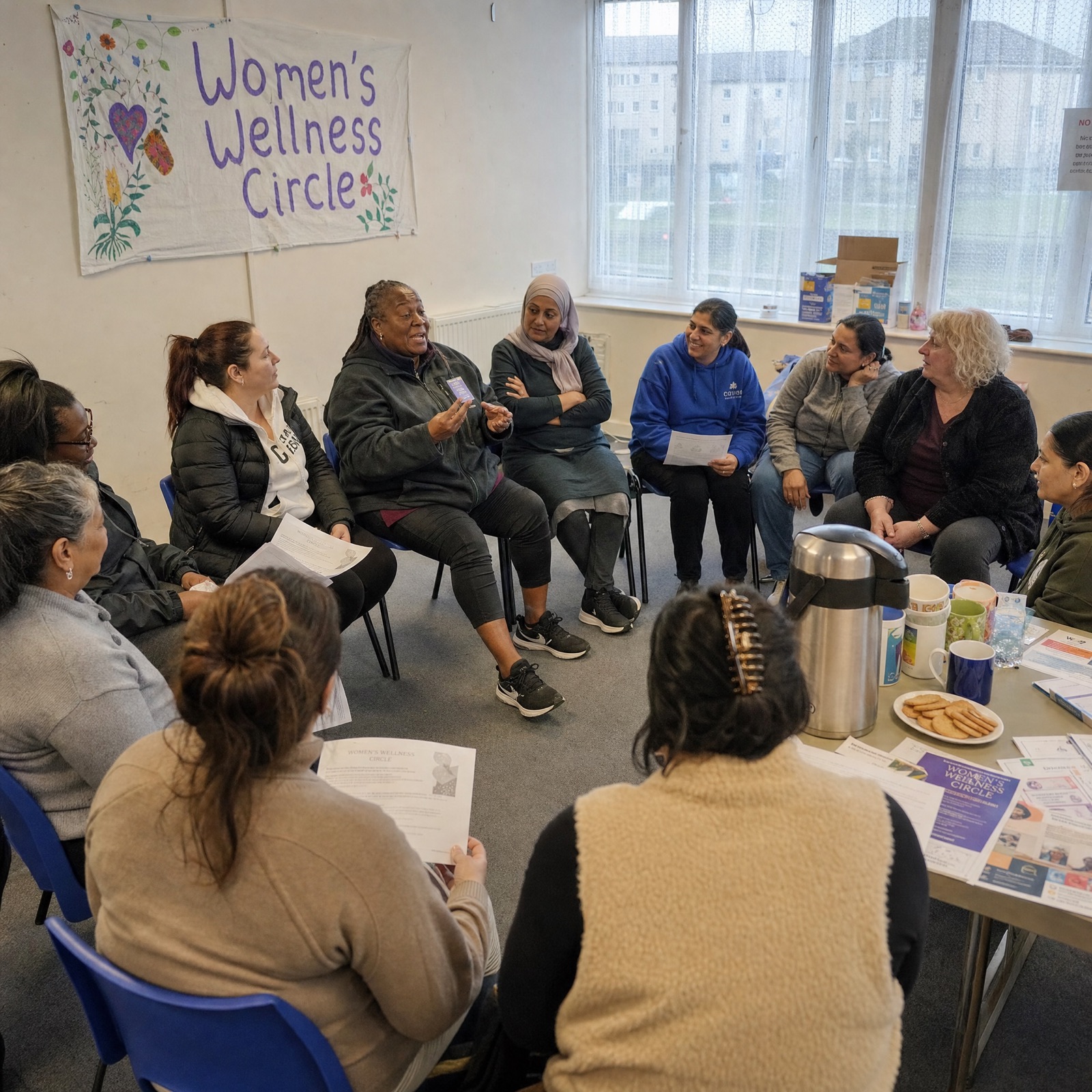 Community read-aloud session at a Musselburgh community centre